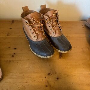 Bean Boots - L.L. Bean Black and Tan duck boots